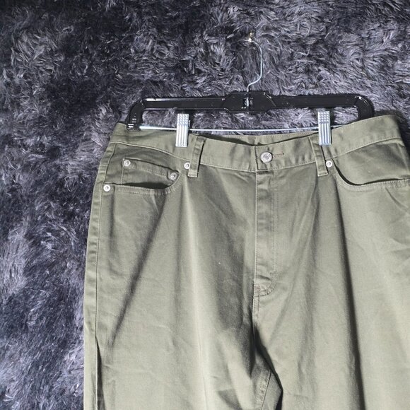 Levi’s 512 Slim Fit Women’s Pants Olive Green Size 14 Red Tab Y2K Stretch - Picture 2 of 10